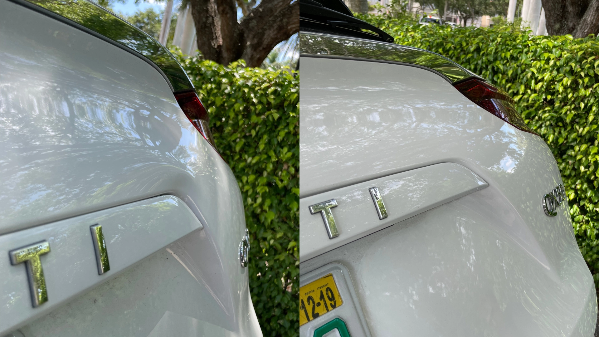 Car with dent fixed