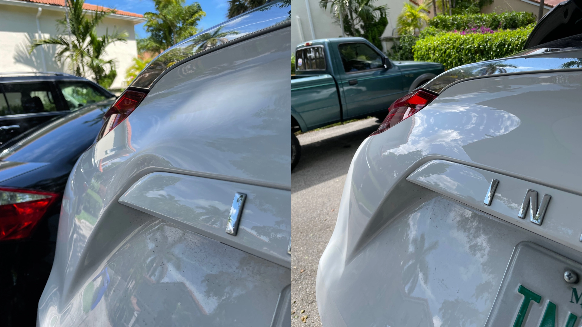 Car with dent fixed
